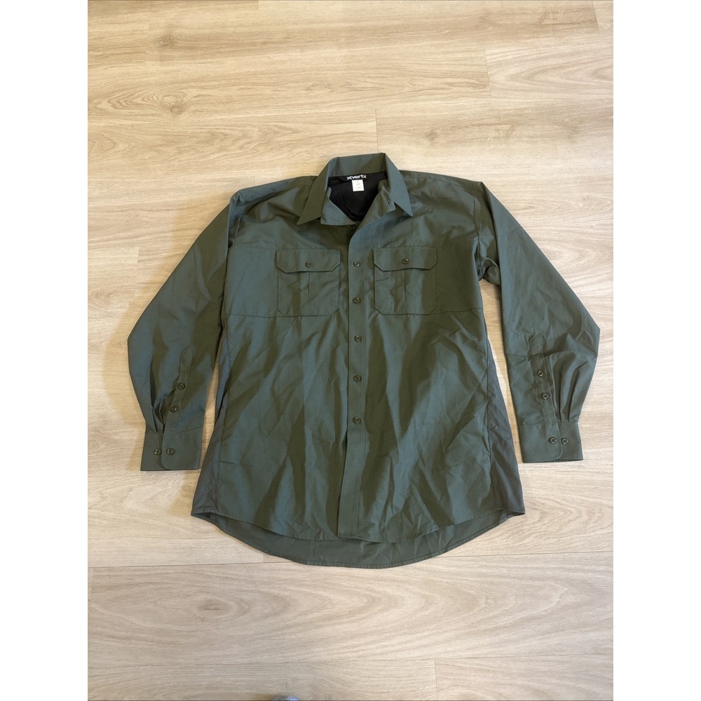 Vertx Phantom LT Shirt Men's 2XL Long Sleeve OD Green Tactical Ripstop VTX8120